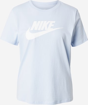 Nike Sportswear Skinny Tričko 'ESSNTL' – modrá: přední strana