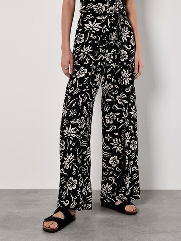 Wide Leg Pantalon Apricot en noir : devant