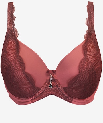 SugarShape T-shirt Bra 'Pure Divine' in Red: front