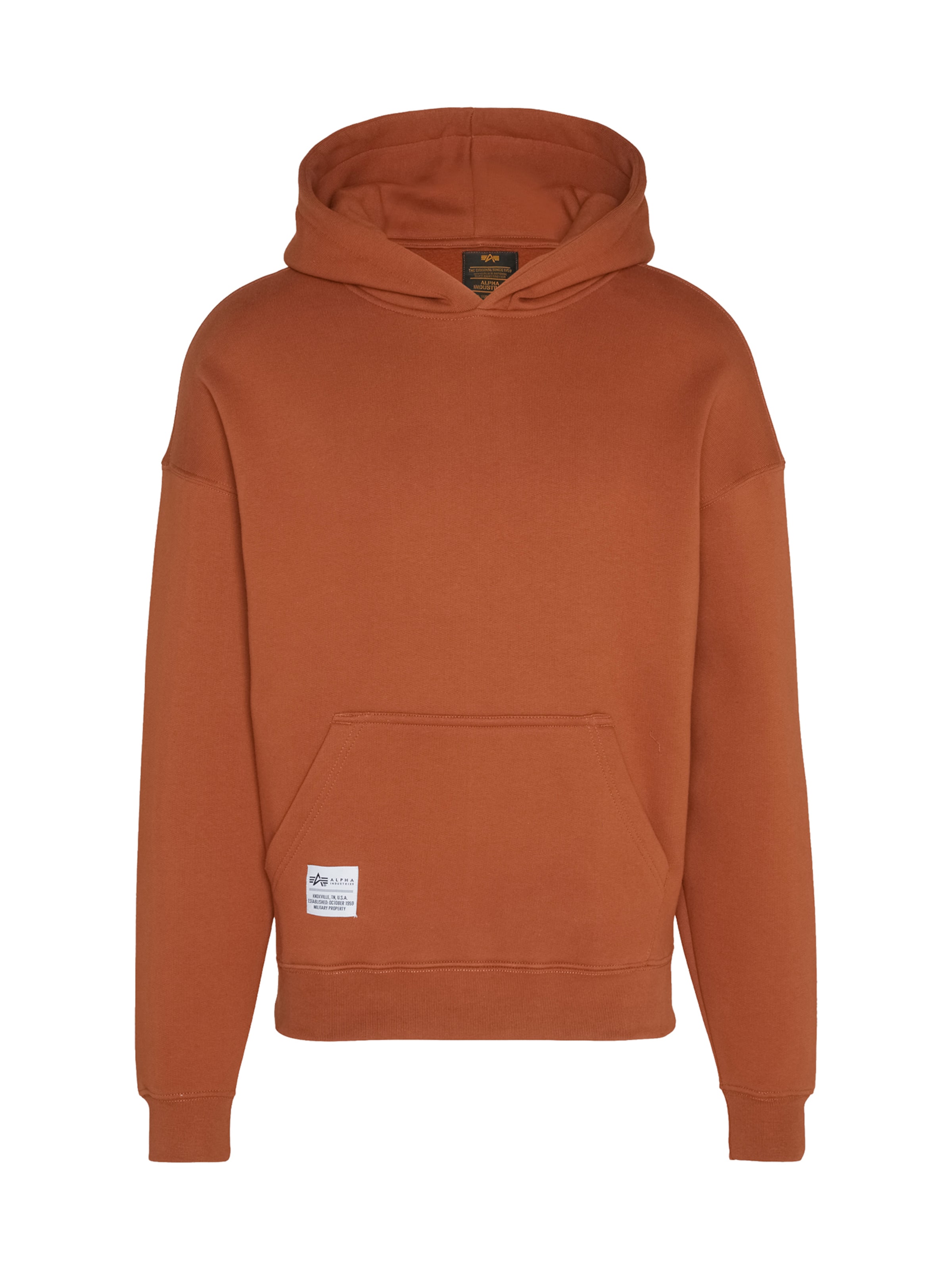 brūns ALPHA INDUSTRIES Sportisks džemperis: no priekšpuses