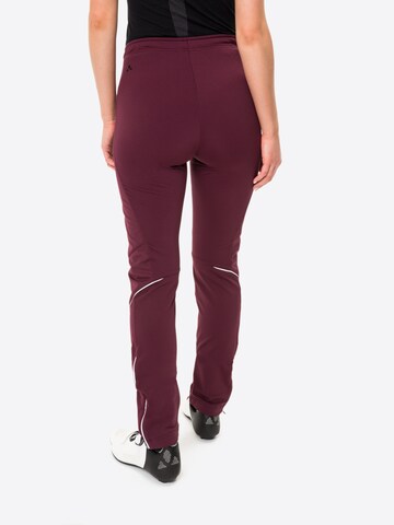 VAUDE Slim fit Workout Pants 'Wintry' in Red