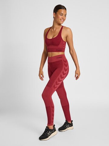 Hummel Skinny Sportbroek in Rood