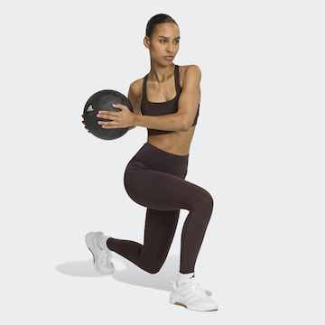 ADIDAS PERFORMANCE Bustier Sport-BH 'Optime' in Braun