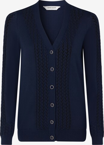 NAF NAF Knit Cardigan ' Mpersee ' in Blue: front