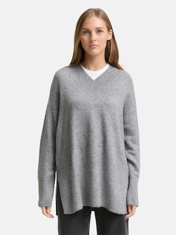 Pull-over TOM TAILOR DENIM en gris : devant