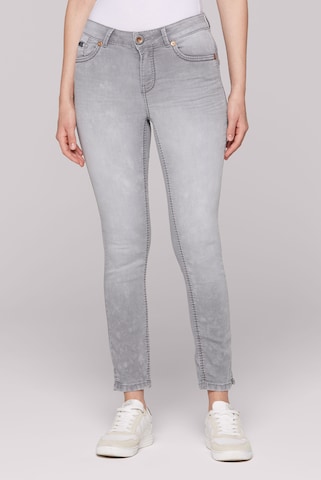 Soccx Slim fit Jeans in Grey: front