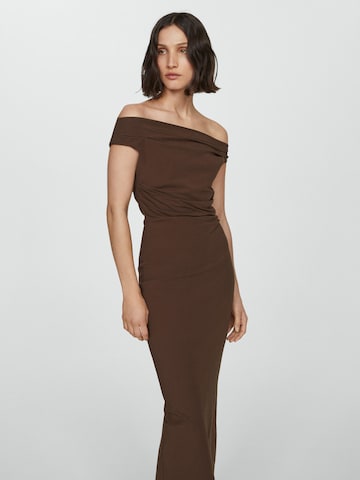 MANGO Cocktail Dress in Brown