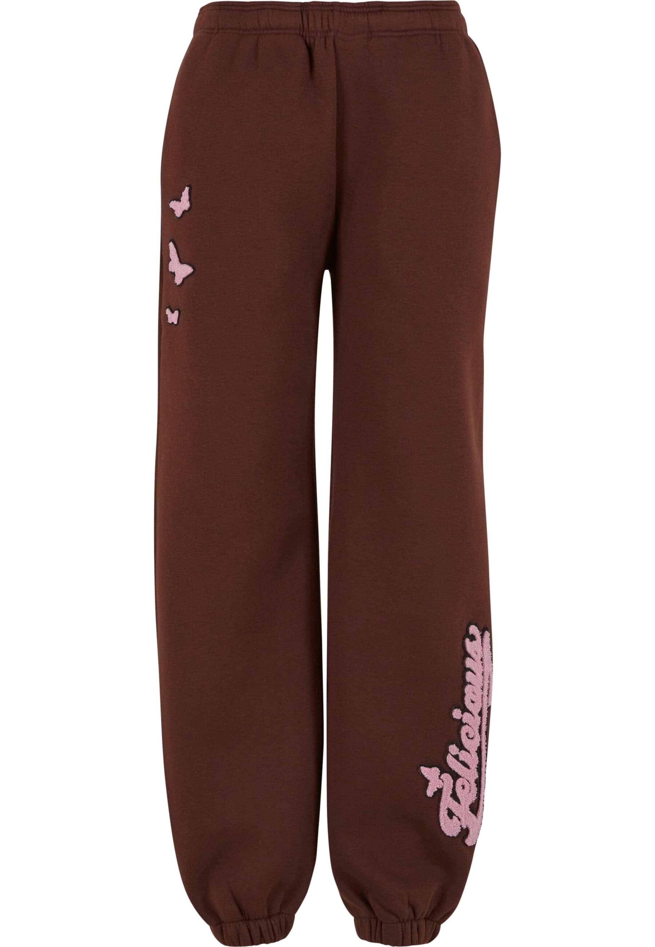 Felicious Loose fit Trousers in Brown: front
