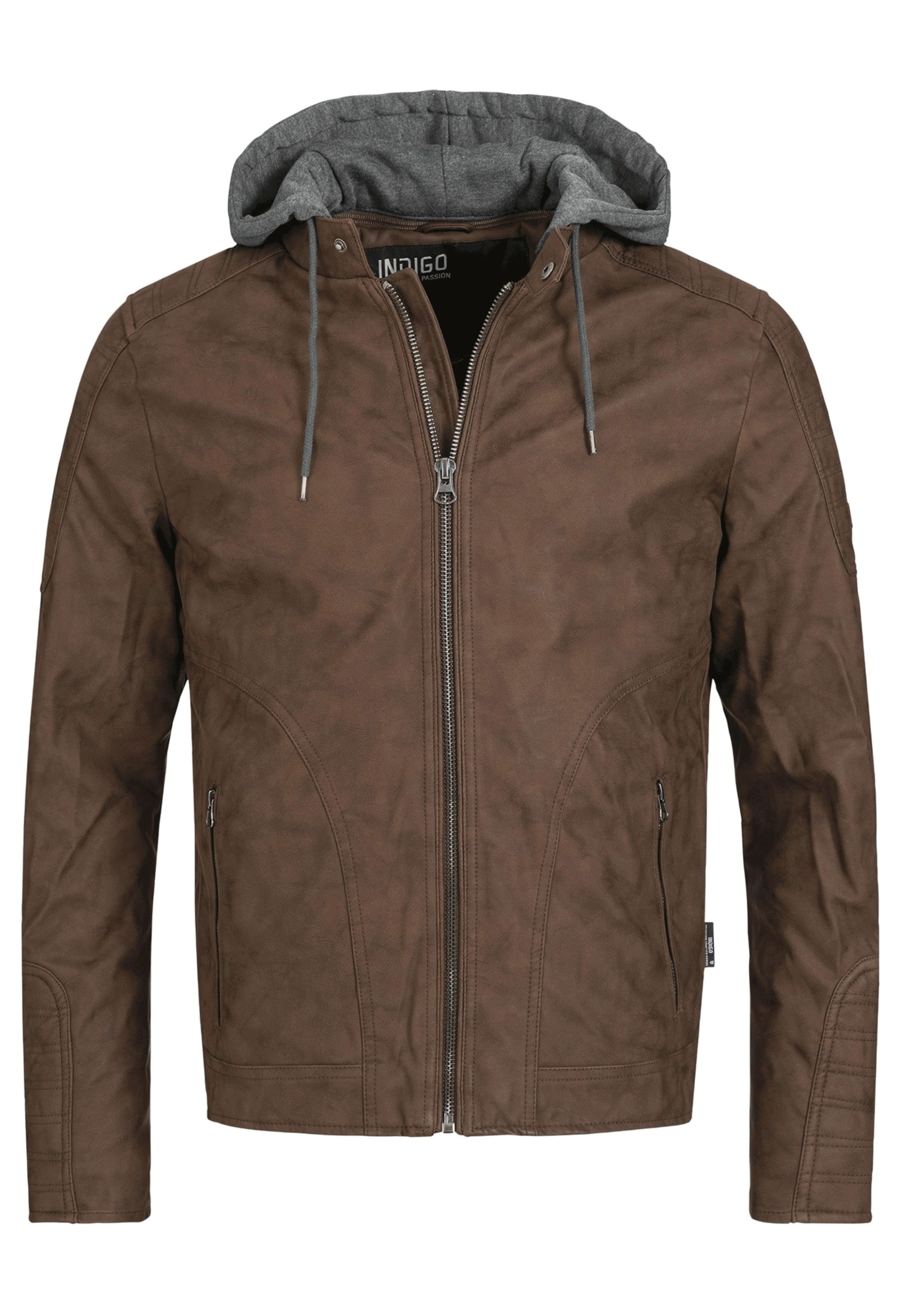 INDICODE JEANS Jacke in Braun: Vorderseite