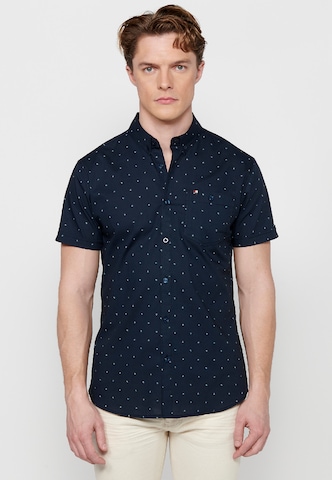 KOROSHI Regular fit Button Up Shirt in Blue: front