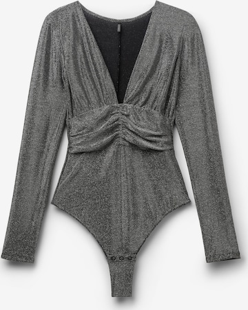 INTIMISSIMI Bodysuit 'SHIMMERING PASSION' in Grey: front