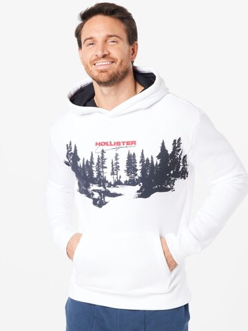 HOLLISTER Mikina - biela: predná strana
