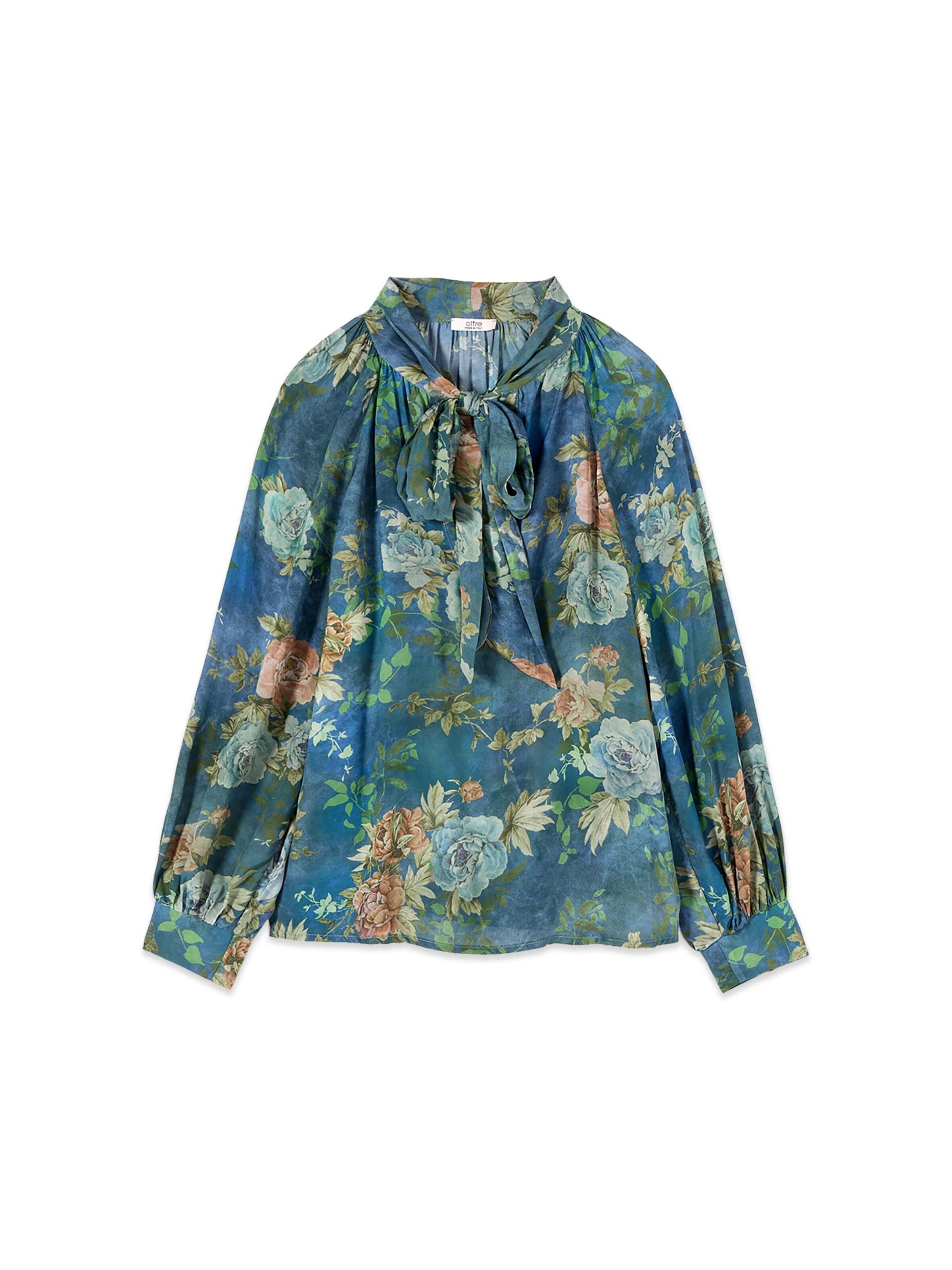 oltre - Blusa en azul: frente