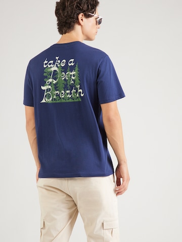 Tricou 'S-YOSE' de la NAPAPIJRI pe albastru: față
