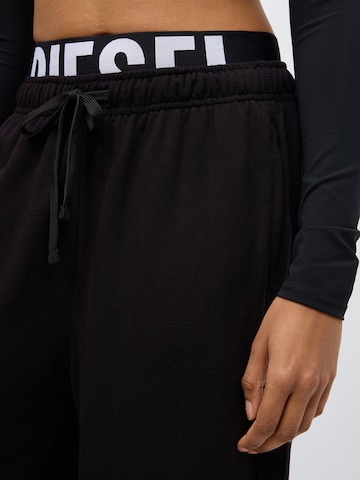 DIESEL Wide leg Pants 'LESLIE-D-POP' in Black