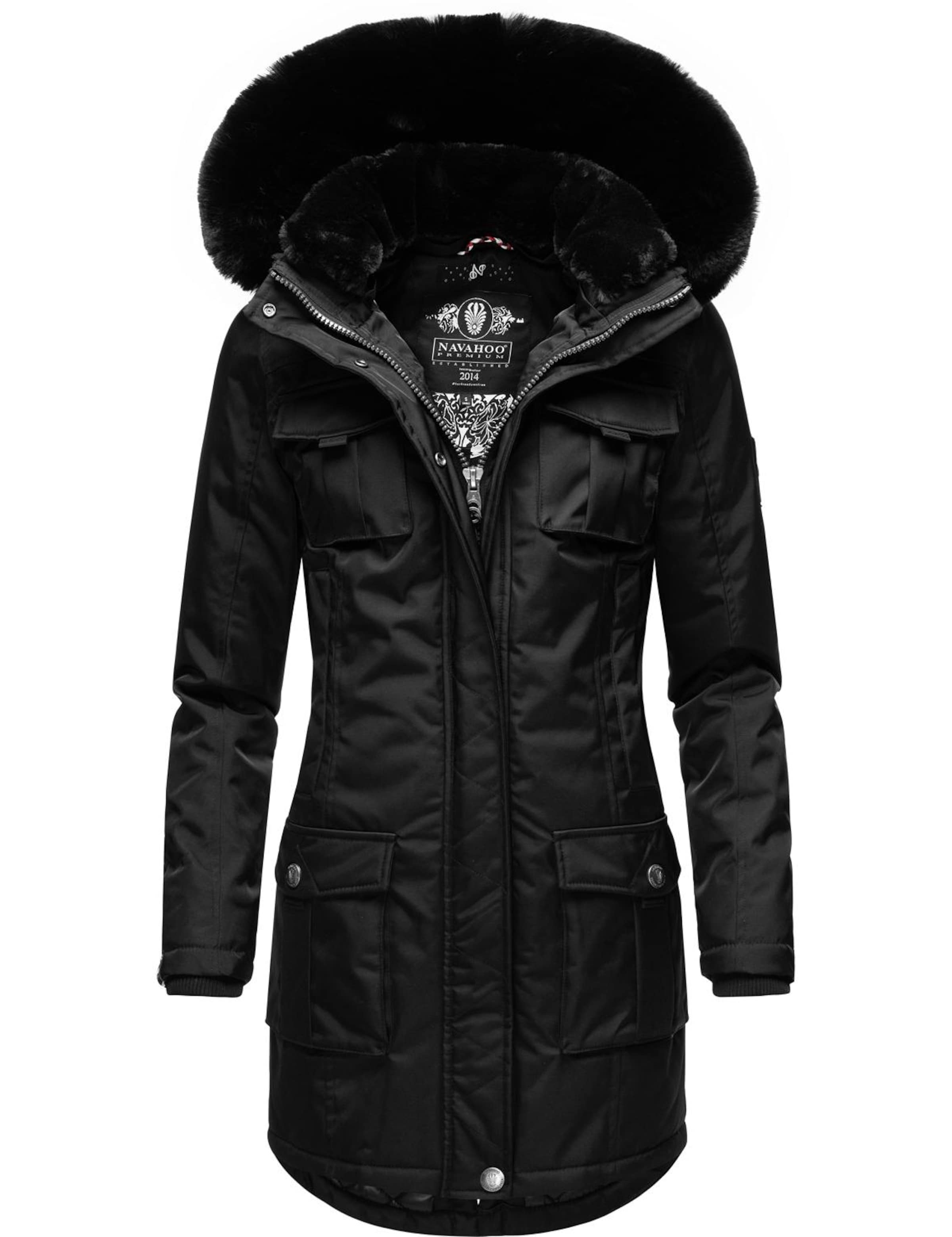 NAVAHOO Функционално яке 'Tiniis' в черно: отпред