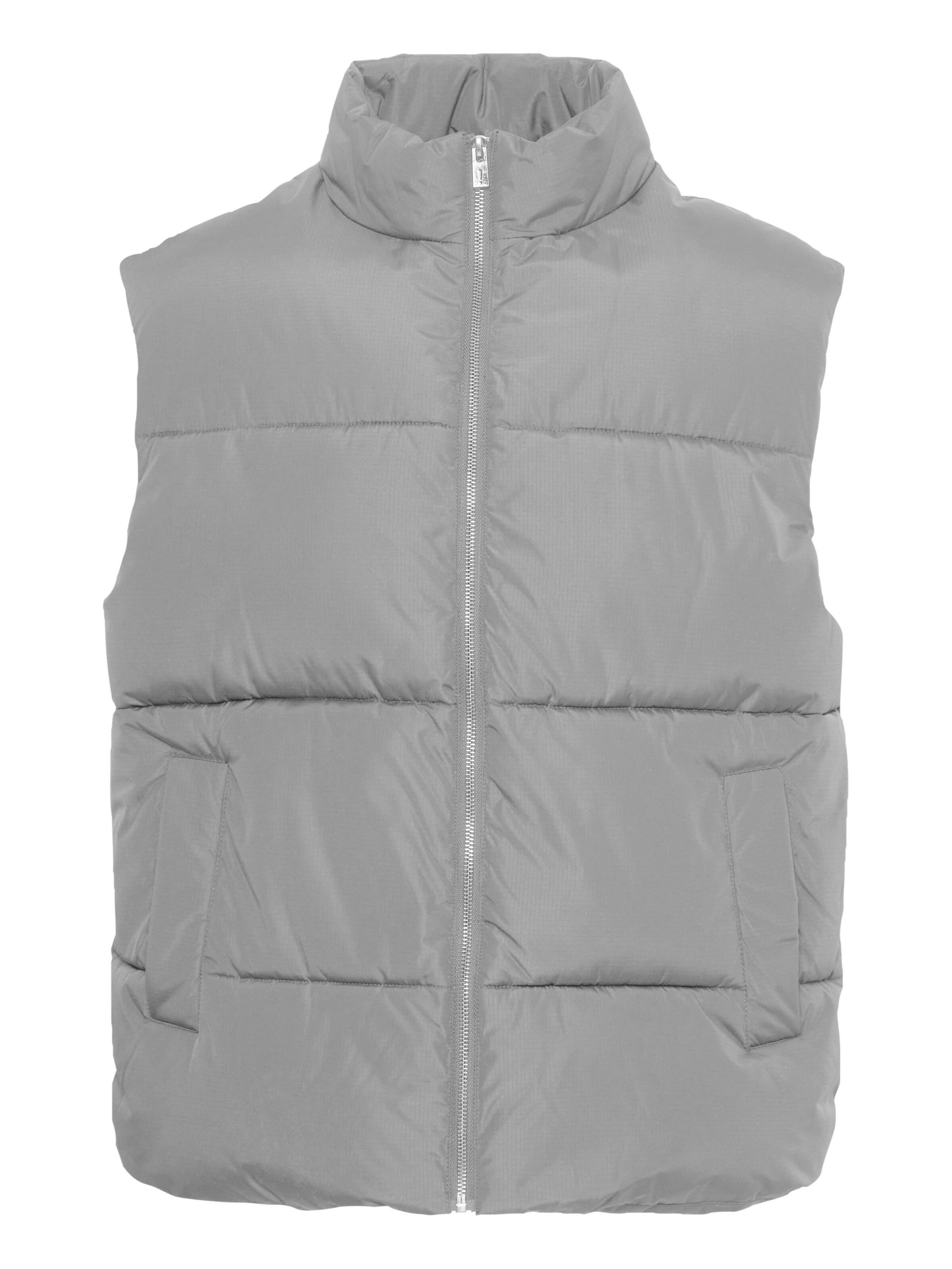 !Solid Bodywarmer in Grijs: voorkant
