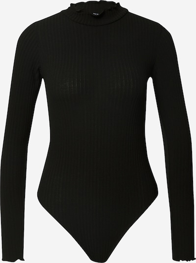 NEW LOOK Bodi majica 'SOFT RIB TURTLE NECK LS BODY' | črna barva, Prikaz izdelka