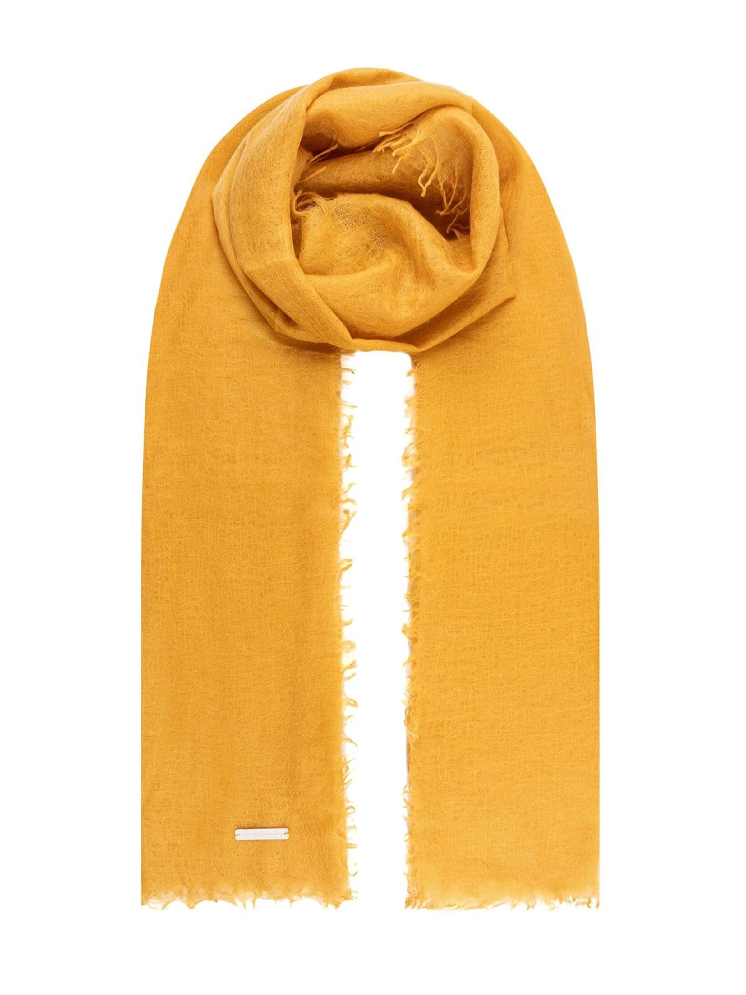 Écharpe SILK & CASHMERE en jaune : devant