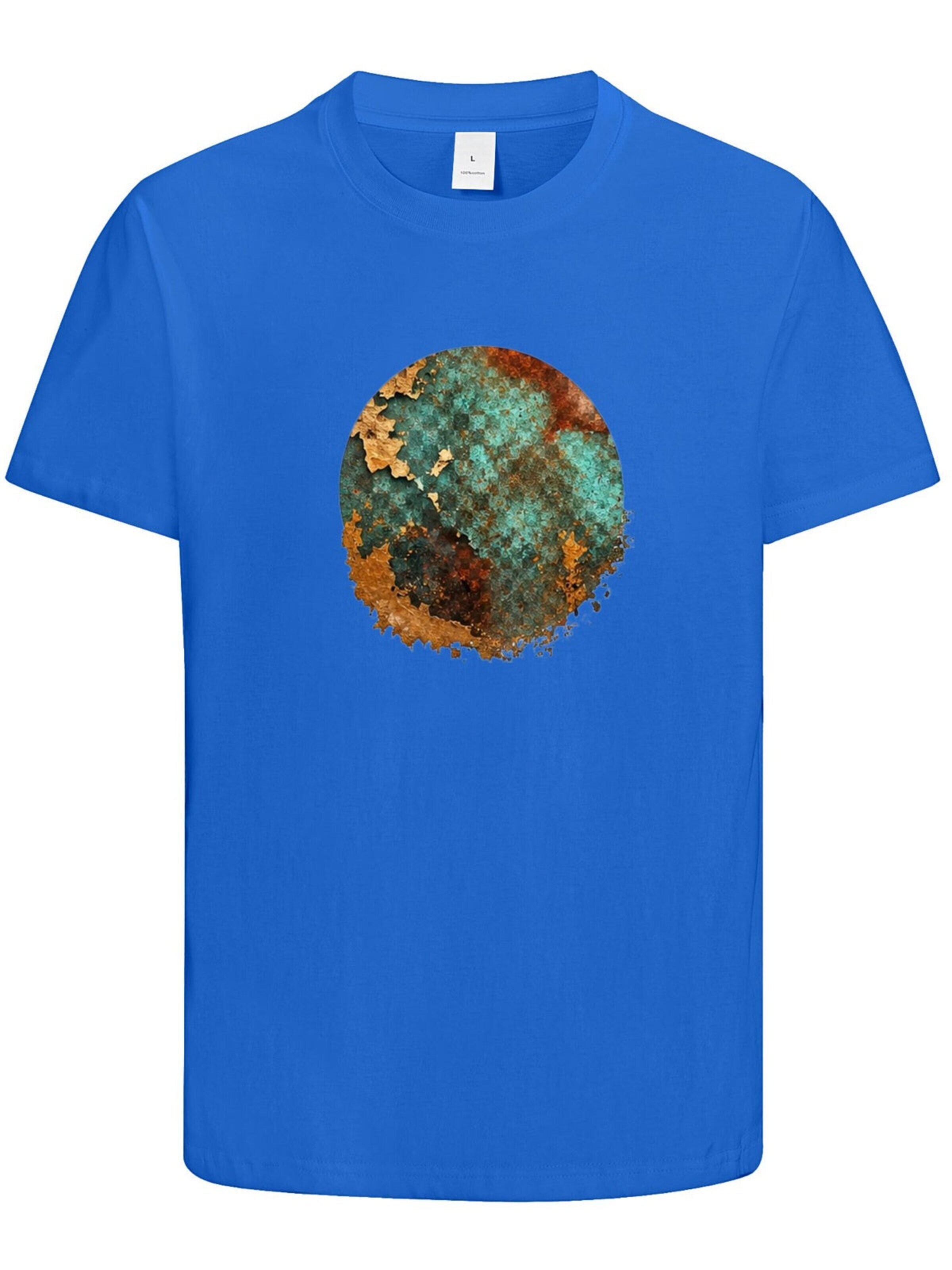 HUSKSWARE Shirt 'Grafik'‌‌‌‌‌‌‌ in Blau: Vorderseite