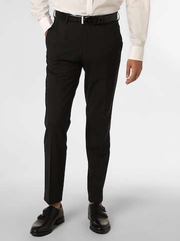 BOSS Black Regular Панталон с ръб 'H-Genius' в черно: отпред