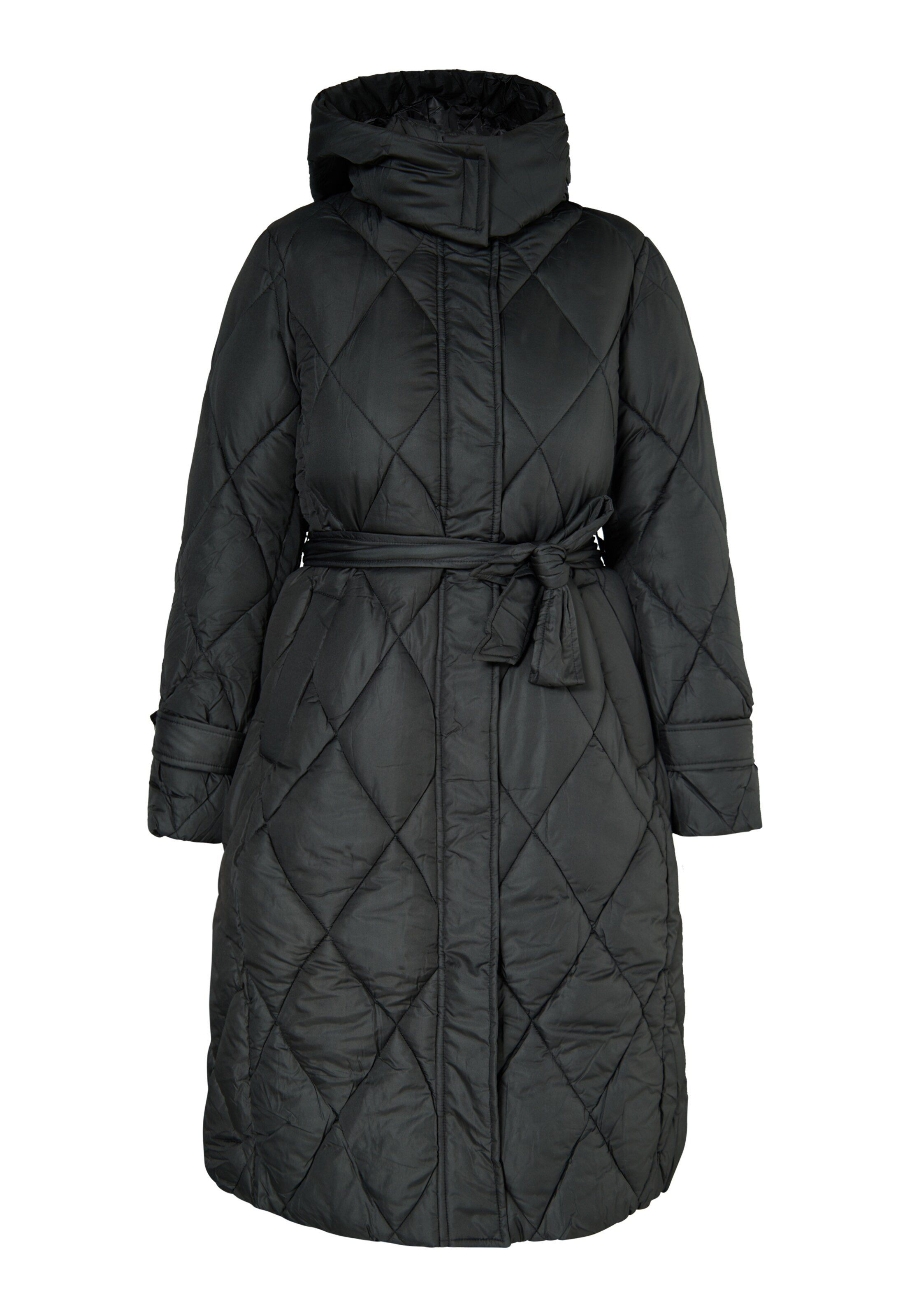 usha BLACK LABEL Zimný kabát - Čierna: predná strana