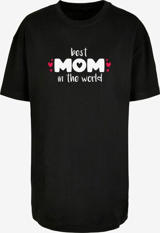 Merchcode Oversized shirt 'Mothers Day - Best Mom In The World' in Zwart: voorkant