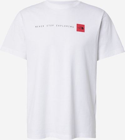 THE NORTH FACE Majica 'NEVER STOP EXPLORING' u crvena / crna / bijela, Pregled proizvoda