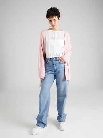 ABOUT YOU Knit Cardigan 'Theodora' in Pink