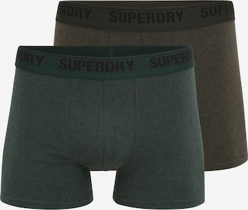Boxeri de la Superdry pe verde: față