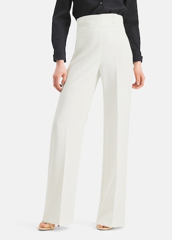 Nicowa Wide leg Pleated Pants 'COREANA' in White: front