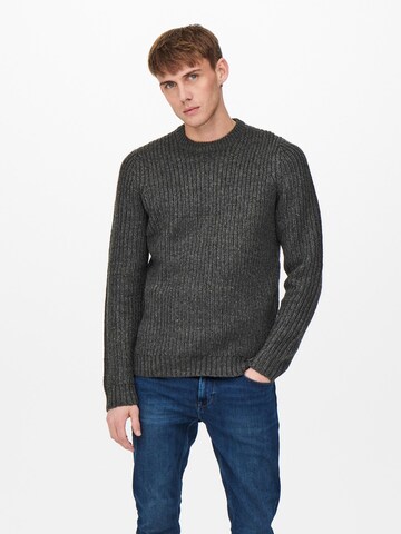 Only & Sons Sweater 'Nazlo' in Grey: front