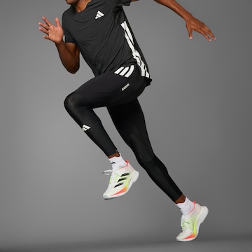 Skinny Pantalon de sport 'Adizero' ADIDAS PERFORMANCE en noir : devant