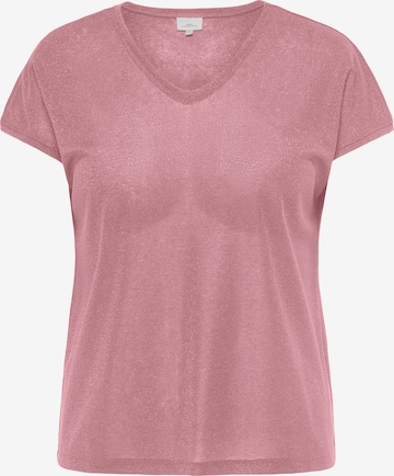 ONLY Carmakoma Tričko 'CARSILVERY' – pink: přední strana