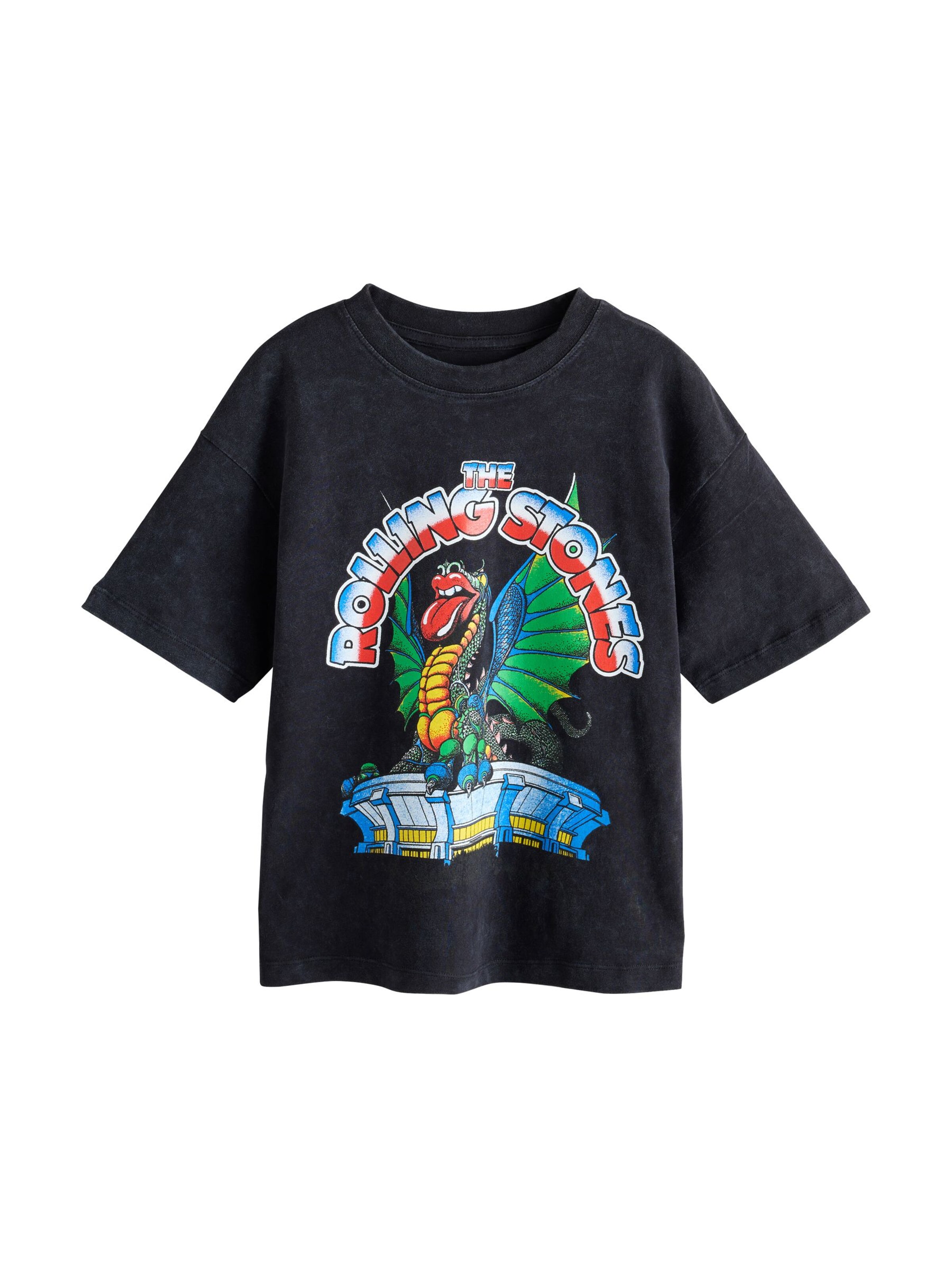 Tricou de la Next pe negru: față