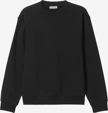 Sweat-shirt 'Classic' WEEKDAY en noir : devant