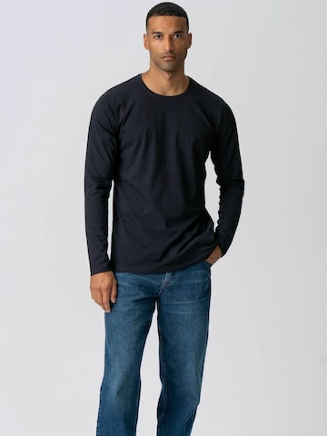 Chemise ' Basic Long ' TEESHOPPEN en noir : devant