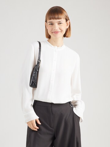 Camicia da donna di s.Oliver BLACK LABEL in bianco: frontale