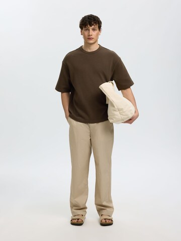 T-Shirt SELECTED en marron