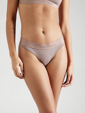 Calvin Klein Underwear String in Braun: predná strana