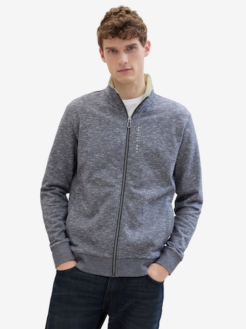 TOM TAILOR Zip-Up Hoodie in Grey: front