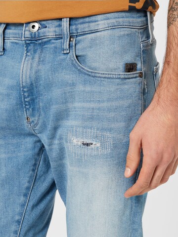 G-Star RAW Skinny Džínsy 'Revend' - Modrá