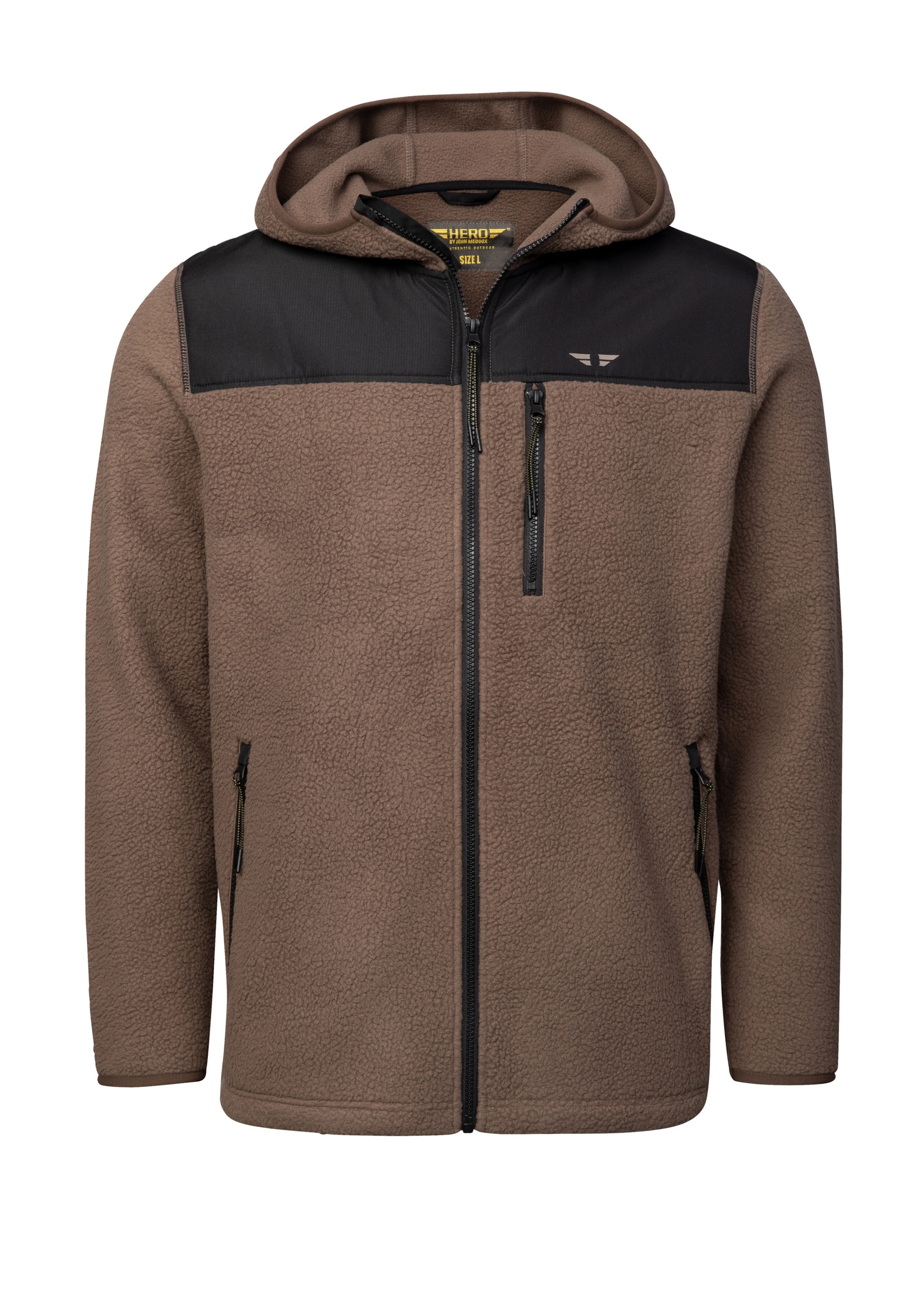 Veste en polaire Hero en marron : devant