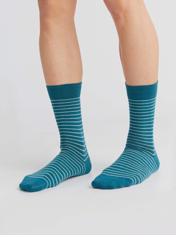 Albero Natur Socks 'Bio-Baumwoll-Socken mit längerem Bündchen - 2er Pack' in Green