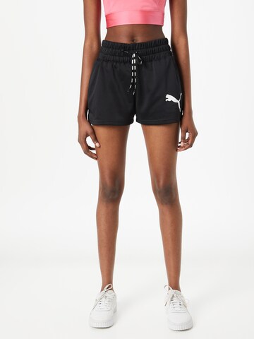 PUMA - regular Pantalón deportivo 'Fit Tech Knit 3" Short' en negro: frente