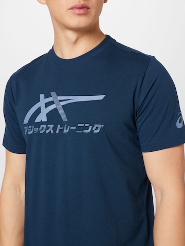 mėlyna ASICS Sportiniai marškinėliai 'TIGER'