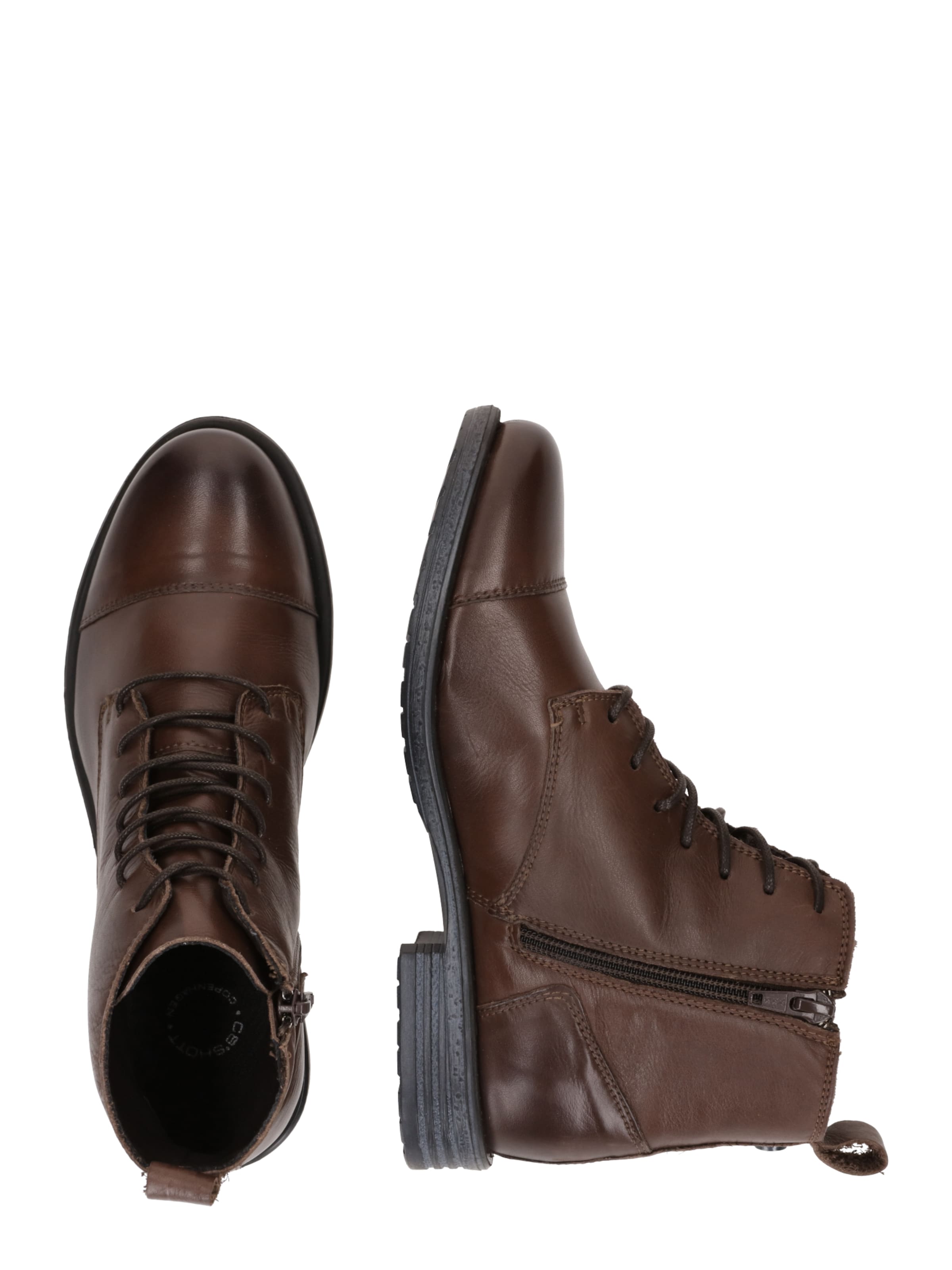 Ca'Shott Ниски ботуши с връзки 'EMMA' в кафяво