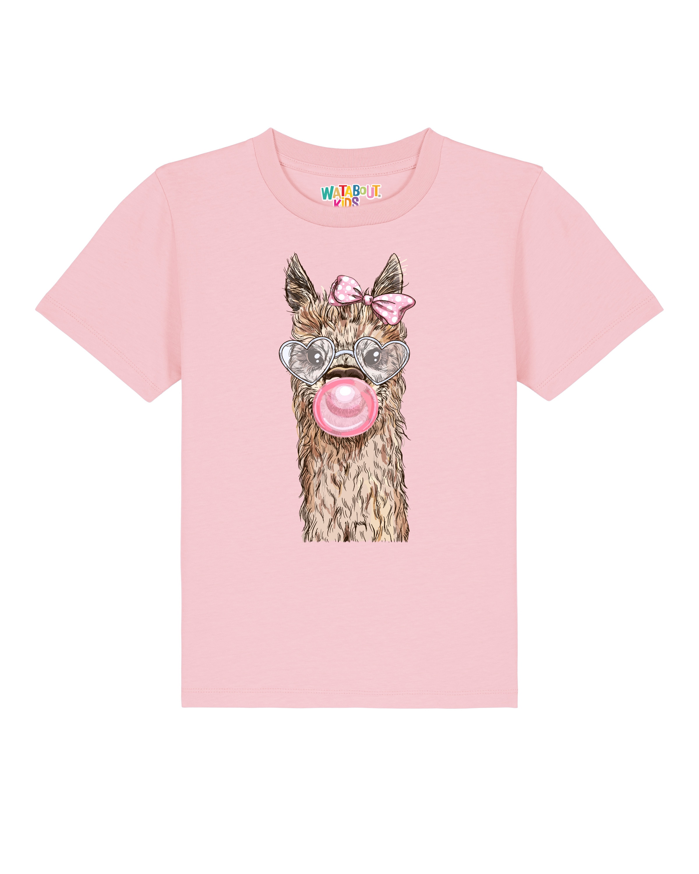 T-Shirt 'Alpaka' watabout.kids en rose : devant