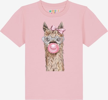 watabout.kids Shirt 'Alpaka' in Pink: front