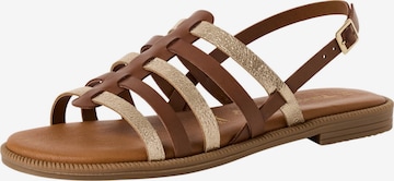 Tamaris Sandaal in Beige: voorkant
